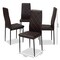 Baxton Studio Blaise Modern Brown Faux Leather Upholstered Dining Chair, PK4 146-8782 - alternate 4